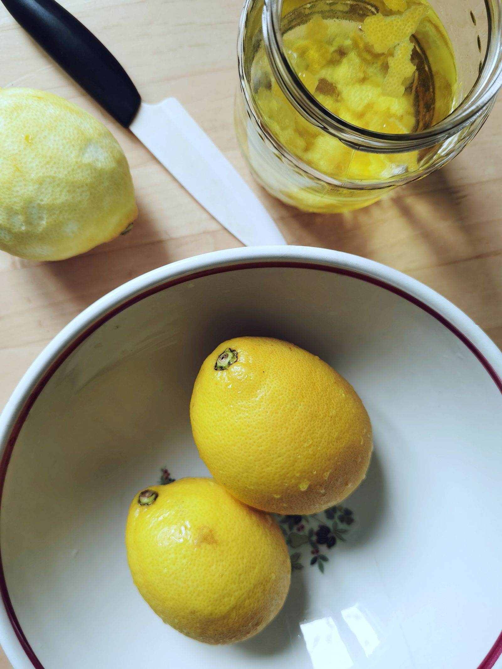 Jar of preserved lemons