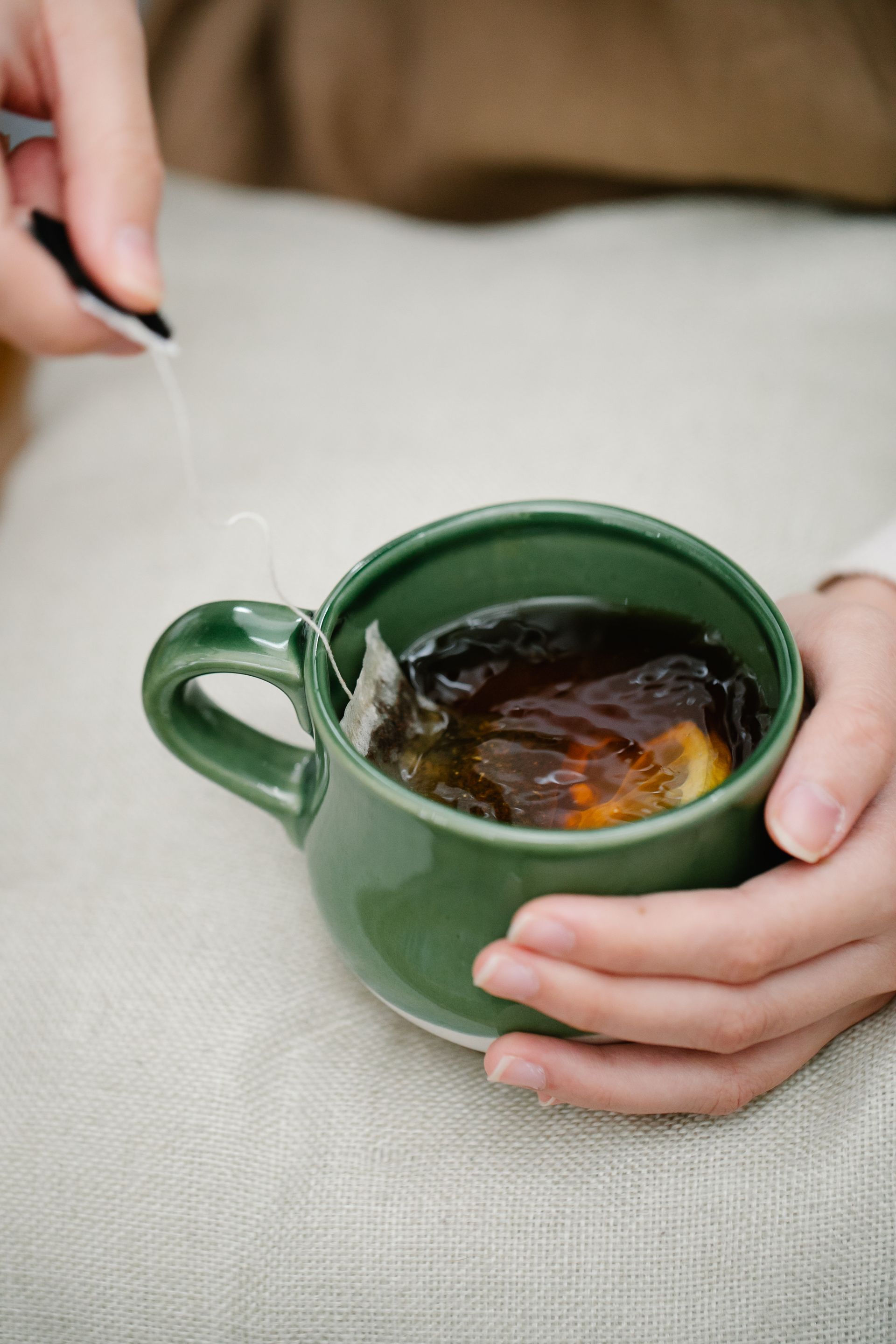 Cup of lemon honey tea